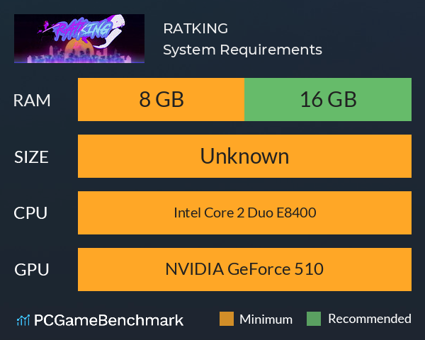 RATKING System Requirements PC Graph - Can I Run RATKING