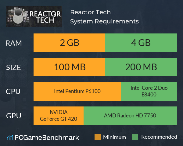 Reactor Tech² System Requirements PC Graph - Can I Run Reactor Tech²