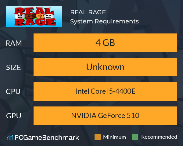 REAL RAGE System Requirements PC Graph - Can I Run REAL RAGE