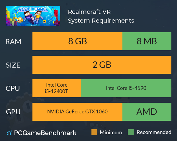 Realmcraft VR System Requirements PC Graph - Can I Run Realmcraft VR