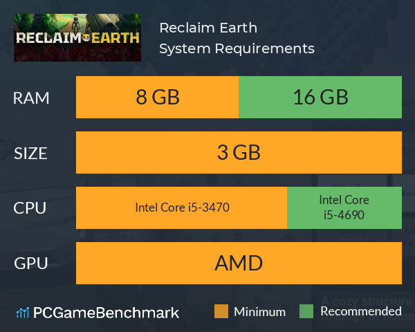 Reclaim Earth System Requirements PC Graph - Can I Run Reclaim Earth