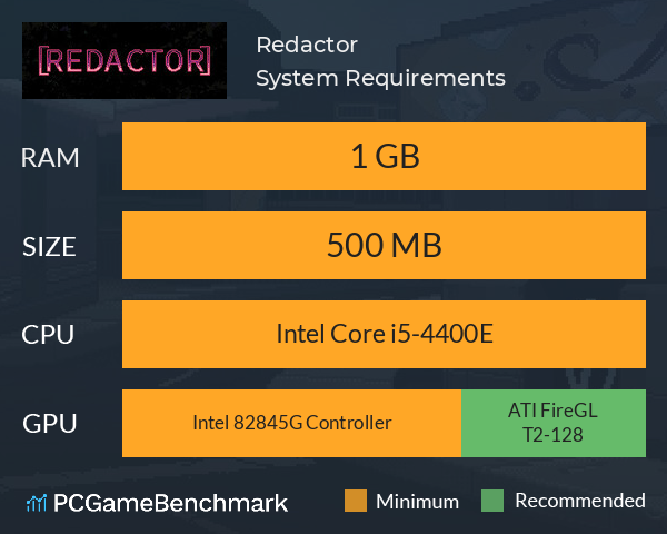 [Redactor] System Requirements PC Graph - Can I Run [Redactor]