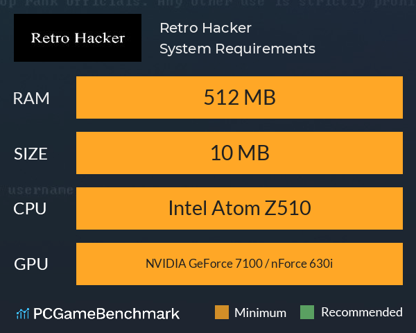 Retro Hacker System Requirements PC Graph - Can I Run Retro Hacker