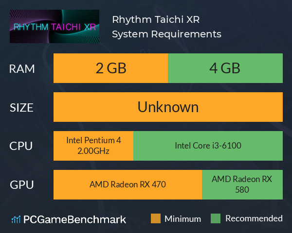 Rhythm Taichi XR System Requirements PC Graph - Can I Run Rhythm Taichi XR