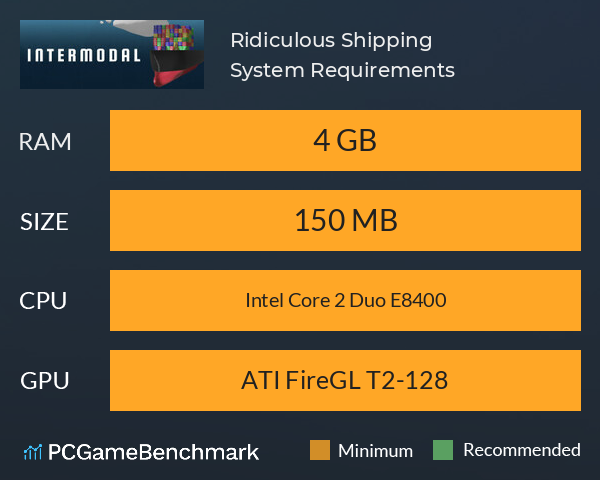 Ridiculous Shipping System Requirements PC Graph - Can I Run Ridiculous Shipping