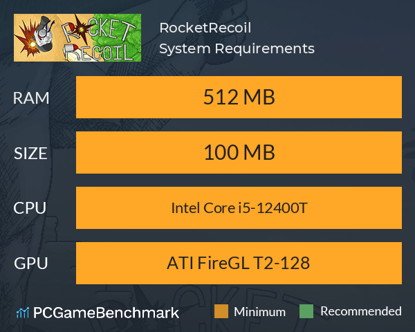 RocketRecoil System Requirements PC Graph - Can I Run RocketRecoil