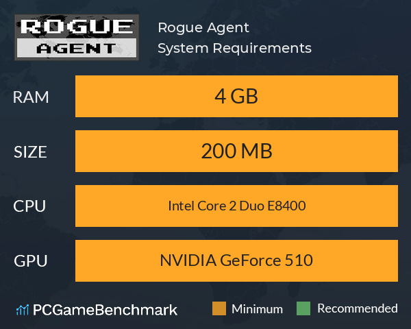 Rogue Agent System Requirements PC Graph - Can I Run Rogue Agent