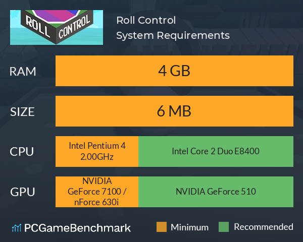 Roll Control System Requirements PC Graph - Can I Run Roll Control