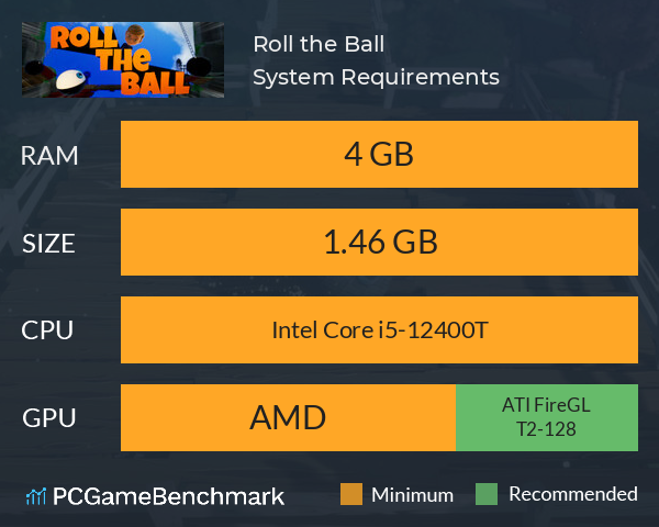 Roll the Ball System Requirements PC Graph - Can I Run Roll the Ball