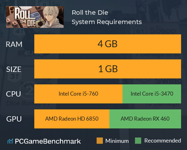 Roll the Die System Requirements PC Graph - Can I Run Roll the Die