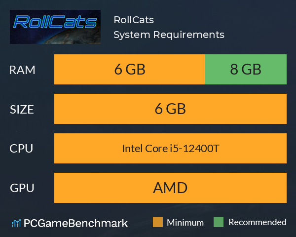 RollCats System Requirements PC Graph - Can I Run RollCats