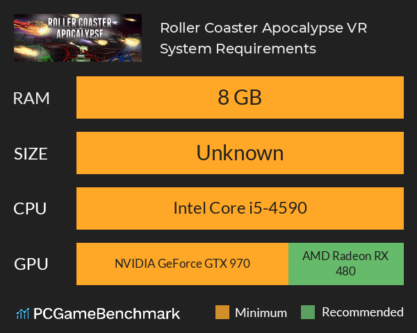 Roller Coaster Apocalypse VR System Requirements PC Graph - Can I Run Roller Coaster Apocalypse VR