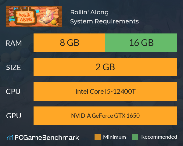 Rollin' Along System Requirements PC Graph - Can I Run Rollin' Along