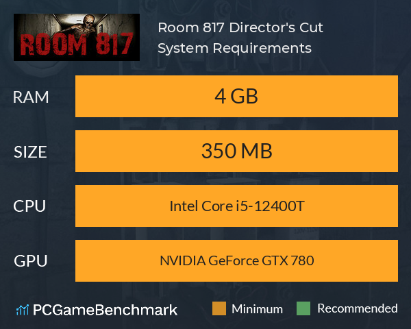 Room 817: Director's Cut System Requirements PC Graph - Can I Run Room 817: Director's Cut