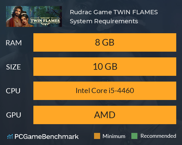 Rudrac Game: TWIN FLAMES System Requirements PC Graph - Can I Run Rudrac Game: TWIN FLAMES