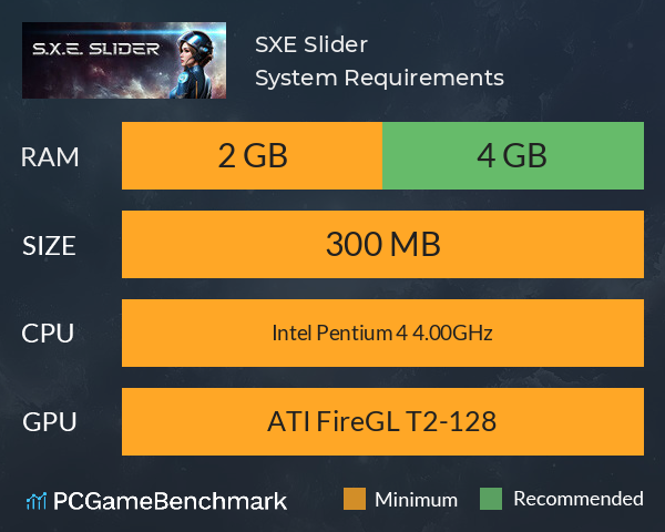 S.X.E. Slider System Requirements PC Graph - Can I Run S.X.E. Slider