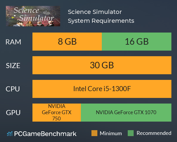 Science Simulator System Requirements PC Graph - Can I Run Science Simulator