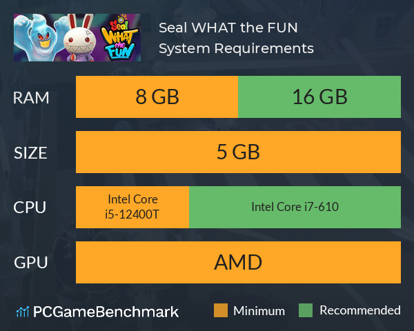 Seal: WHAT the FUN System Requirements PC Graph - Can I Run Seal: WHAT the FUN