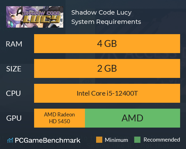 Shadow Code: Lucy System Requirements PC Graph - Can I Run Shadow Code: Lucy