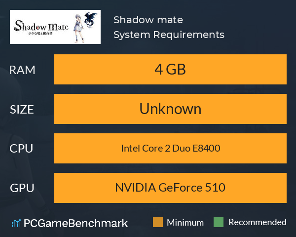 Shadow mate ~小さな竜と適合者~ System Requirements PC Graph - Can I Run Shadow mate ~小さな竜と適合者~