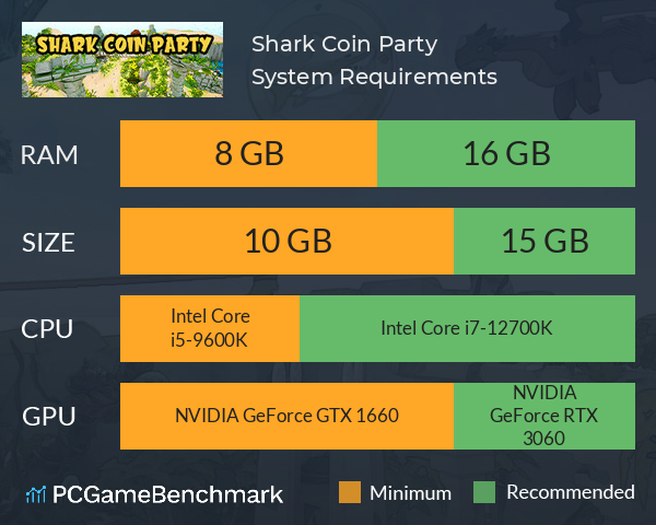 Shark Coin Party System Requirements PC Graph - Can I Run Shark Coin Party