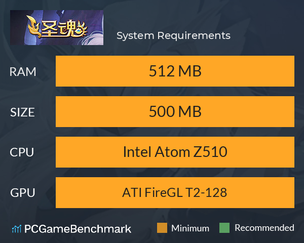 圣魂 System Requirements PC Graph - Can I Run 圣魂