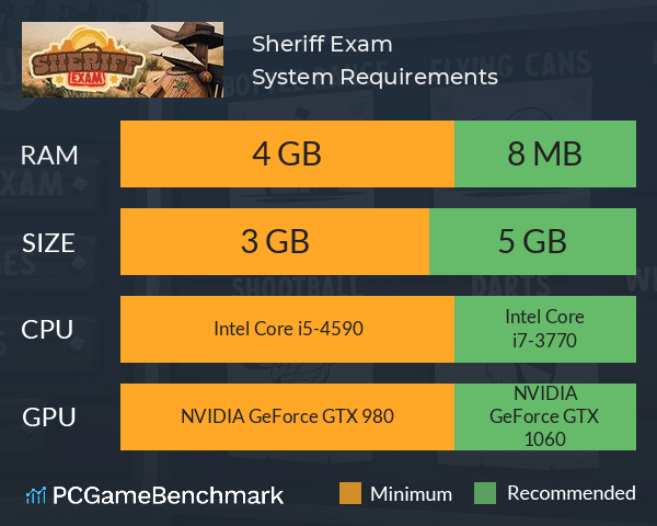 Sheriff Exam System Requirements PC Graph - Can I Run Sheriff Exam