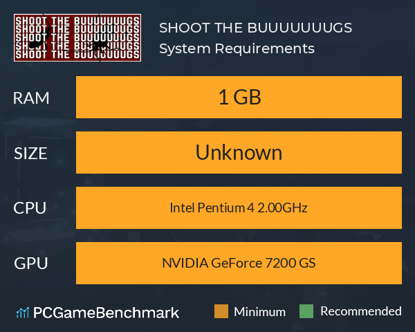 SHOOT THE BUUUUUUUGS System Requirements PC Graph - Can I Run SHOOT THE BUUUUUUUGS