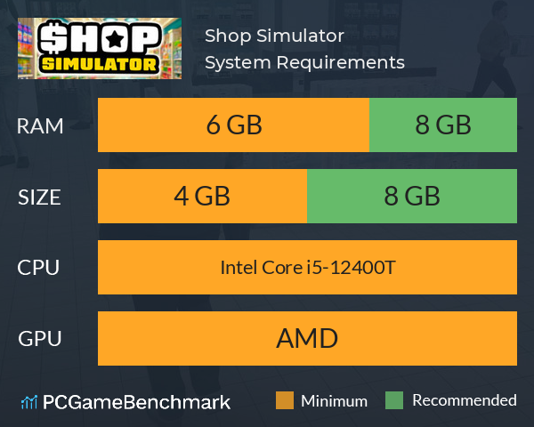 Shop Simulator System Requirements PC Graph - Can I Run Shop Simulator