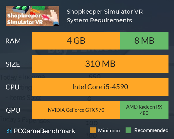 Shopkeeper Simulator VR System Requirements PC Graph - Can I Run Shopkeeper Simulator VR