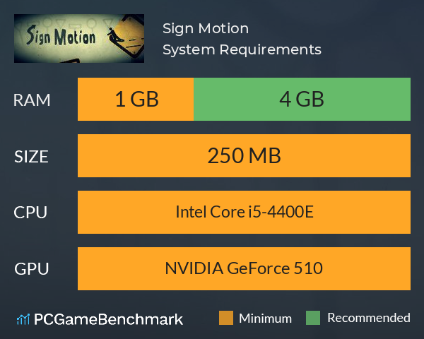 Sign Motion System Requirements PC Graph - Can I Run Sign Motion