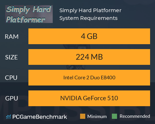 Simply Hard Platformer System Requirements PC Graph - Can I Run Simply Hard Platformer