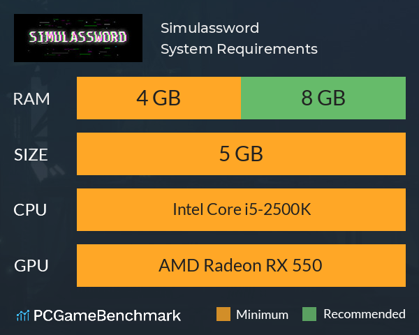 Simulassword System Requirements PC Graph - Can I Run Simulassword