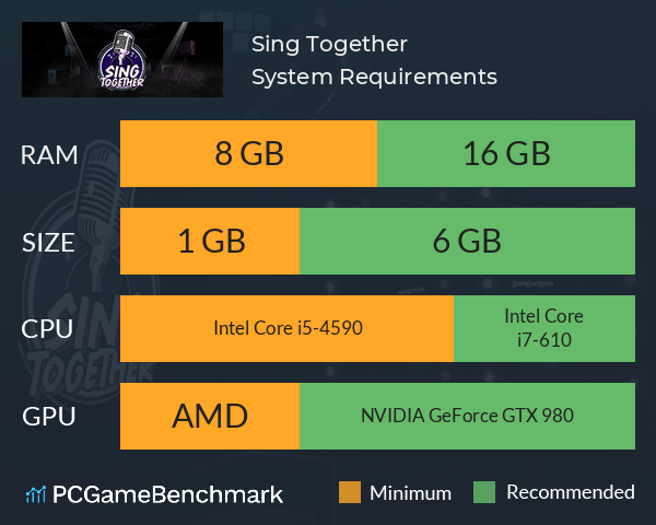 Sing Together System Requirements PC Graph - Can I Run Sing Together