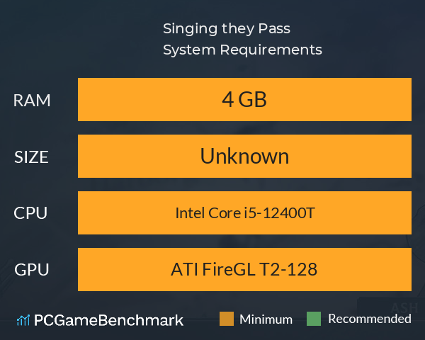 Singing they Pass System Requirements PC Graph - Can I Run Singing they Pass