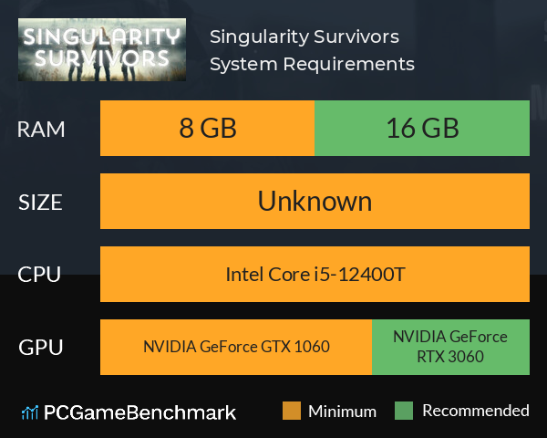 Singularity Survivors System Requirements PC Graph - Can I Run Singularity Survivors