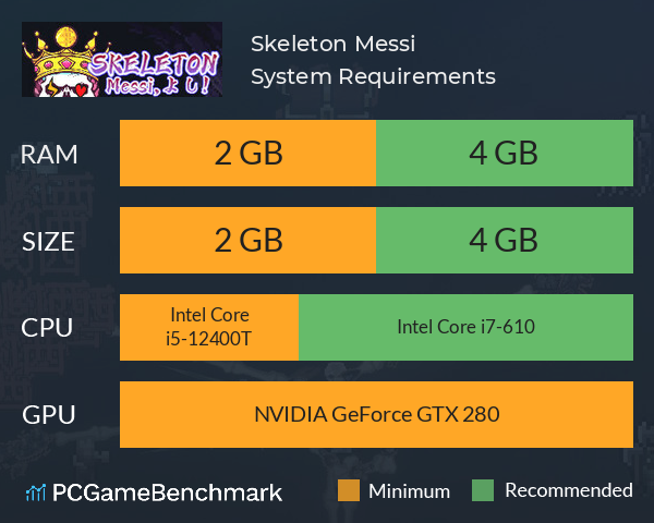 Skeleton Messi System Requirements PC Graph - Can I Run Skeleton Messi