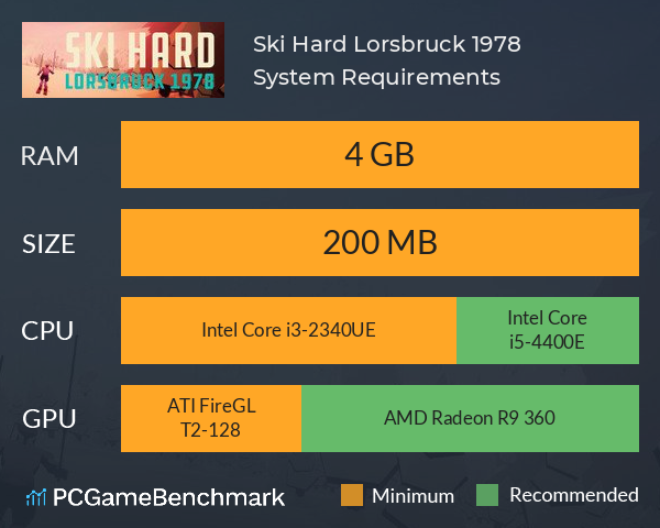 Ski Hard: Lorsbruck 1978 System Requirements PC Graph - Can I Run Ski Hard: Lorsbruck 1978