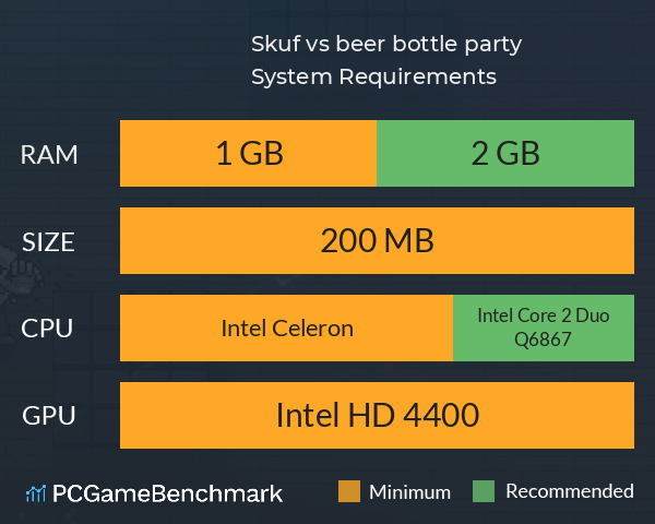 Skuf vs beer bottle party System Requirements PC Graph - Can I Run Skuf vs beer bottle party