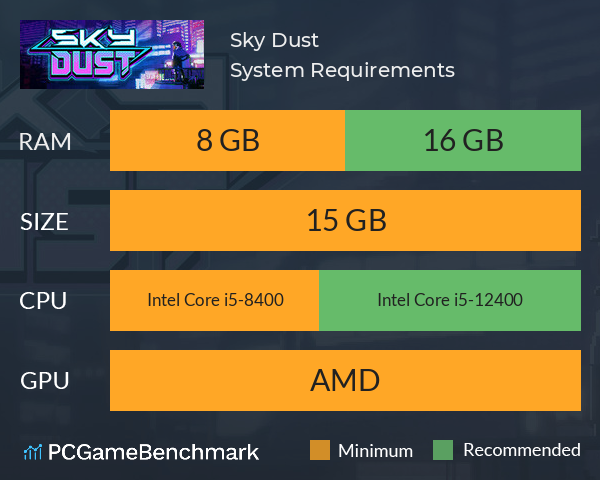 Sky Dust System Requirements PC Graph - Can I Run Sky Dust