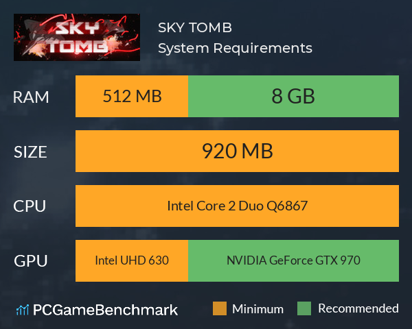 SKY TOMB System Requirements PC Graph - Can I Run SKY TOMB