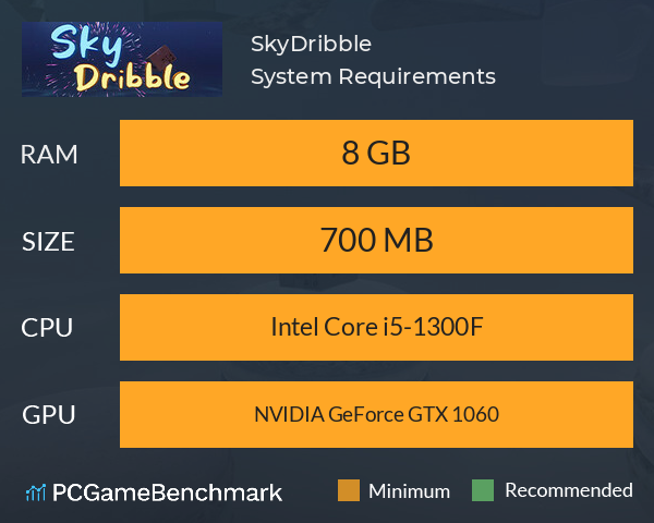 SkyDribble System Requirements PC Graph - Can I Run SkyDribble