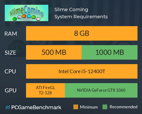 Slime Coming System Requirements PC Graph - Can I Run Slime Coming