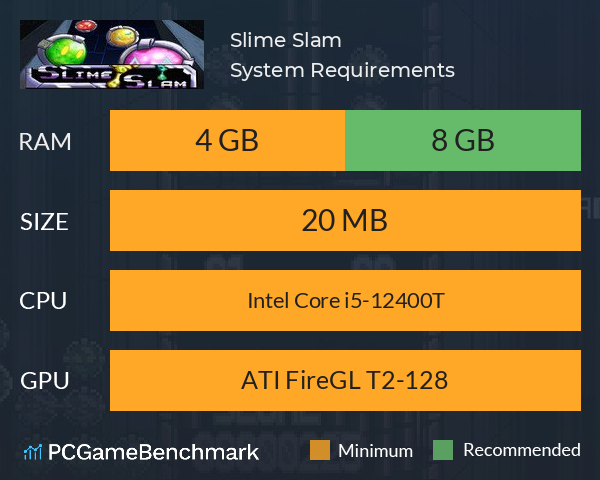 Slime Slam System Requirements PC Graph - Can I Run Slime Slam