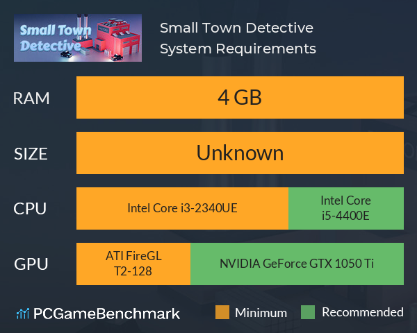 Small Town Detective System Requirements PC Graph - Can I Run Small Town Detective