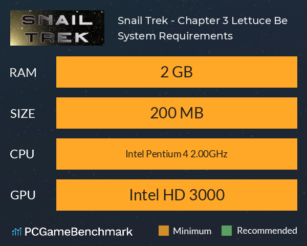 Snail Trek - Chapter 3: Lettuce Be System Requirements PC Graph - Can I Run Snail Trek - Chapter 3: Lettuce Be