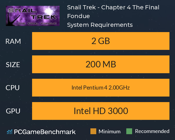 Snail Trek - Chapter 4: The Final Fondue System Requirements PC Graph - Can I Run Snail Trek - Chapter 4: The Final Fondue