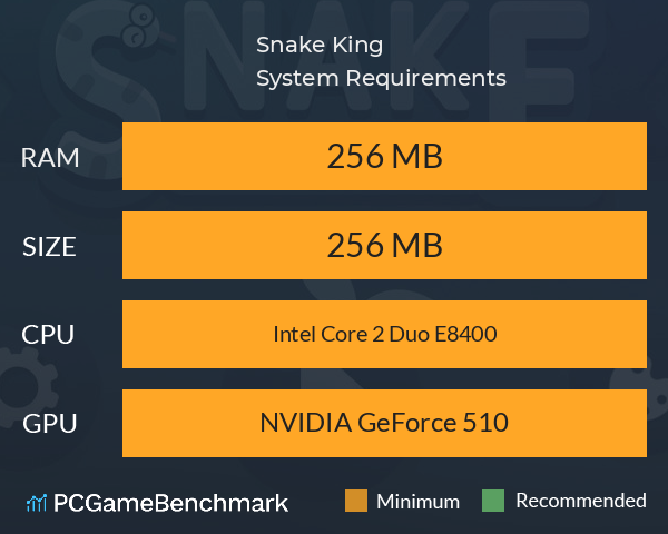 Snake King System Requirements PC Graph - Can I Run Snake King