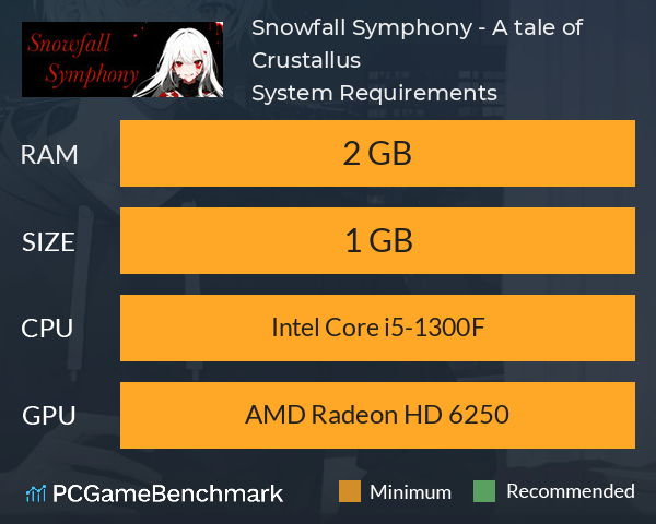 Snowfall Symphony - A tale of Crustallus System Requirements PC Graph - Can I Run Snowfall Symphony - A tale of Crustallus