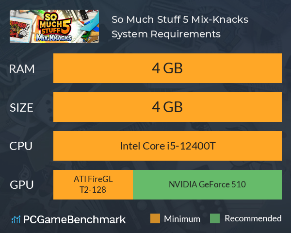 So Much Stuff 5: Mix-Knacks System Requirements PC Graph - Can I Run So Much Stuff 5: Mix-Knacks